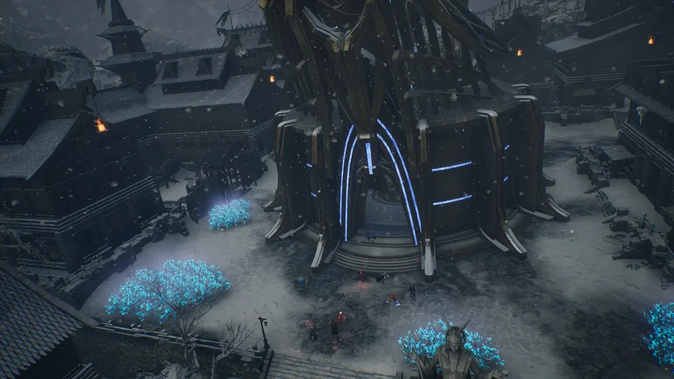 Ancient glowing structure in the world of Throne and Liberty